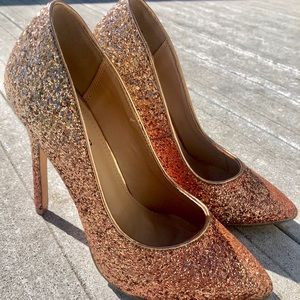 Rose Gold Sparkly High Heels